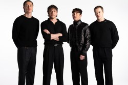 Las Vegas, NV – March 31, 2025 – Sony Pictures announces the cast of 
The Beatles - A Four-Film Cinematic Event, directed by Sam Mendes. (l to r) Harris Dickinson (John Lennon), Paul Mescal (Paul McCartney), Barry Keoghan (Ringo Starr), and Joseph Quinn (George Harrison). In theaters April 2028.  Photo by: John Russo
