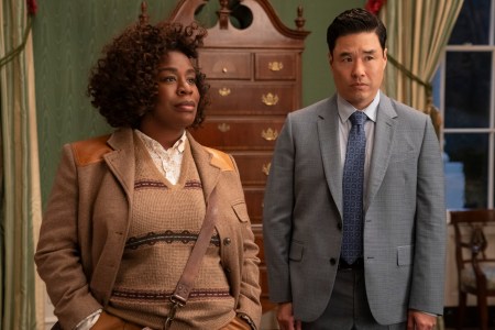 The Residence. (L to R) Uzo Aduba as Cordelia Cupp, Randall Park as Edwin Park in episode 101 of The Residence. Cr. Erin Simkin/Netflix © 2024