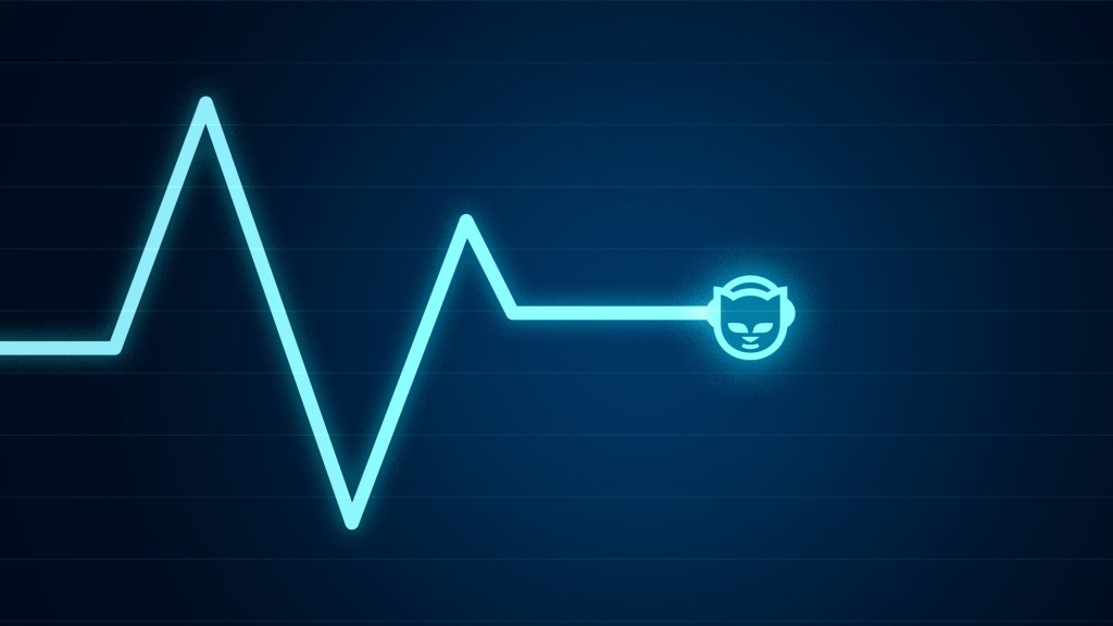 A heart rate monitor with the Napster logo