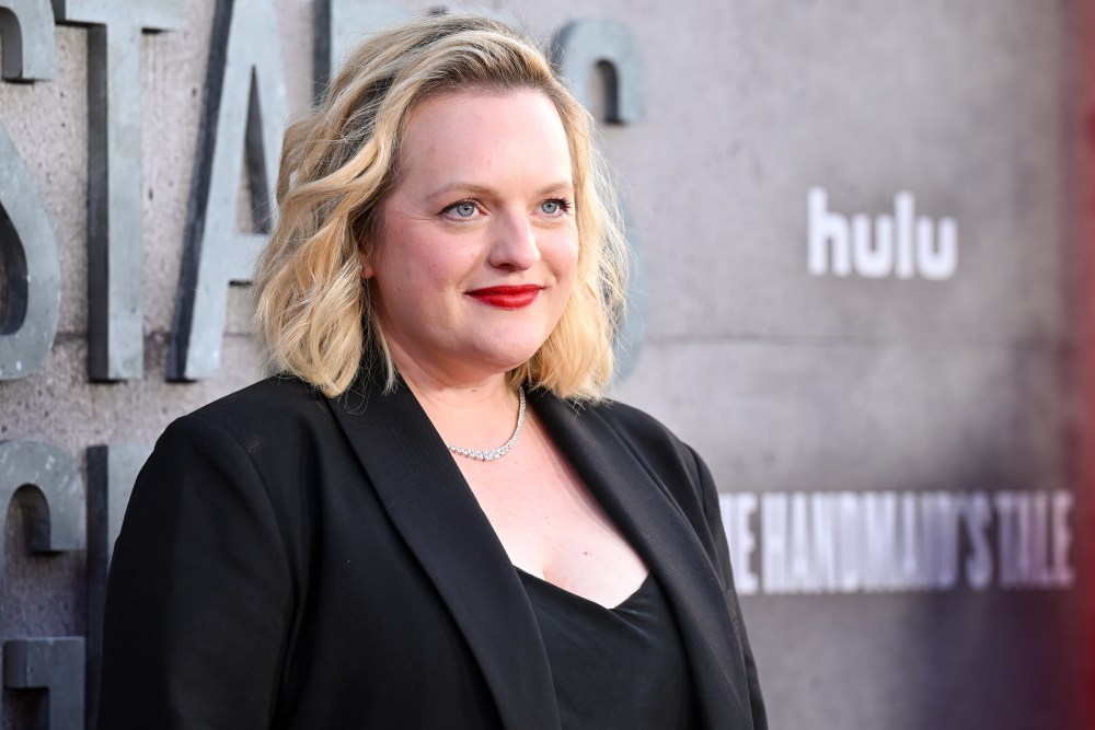 Elisabeth Moss at Hulu's "The Handmaid's Tale" Season 6 Los Angeles Premiere held at TCL Chinese Theatre on April 02, 2025 in Los Angeles, California.
